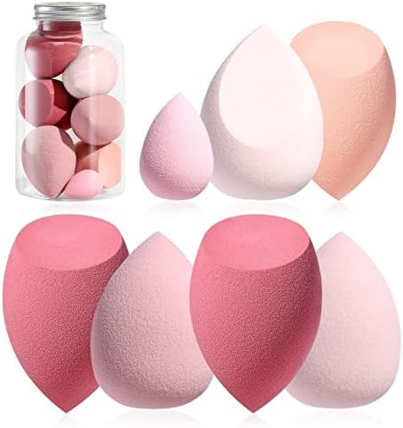 Makeup Sponge Set BS-MALL 7 Pcs Blender Sponge for Liquid, Cream, and Powder, Multi-colored Makeu... | Amazon (US)