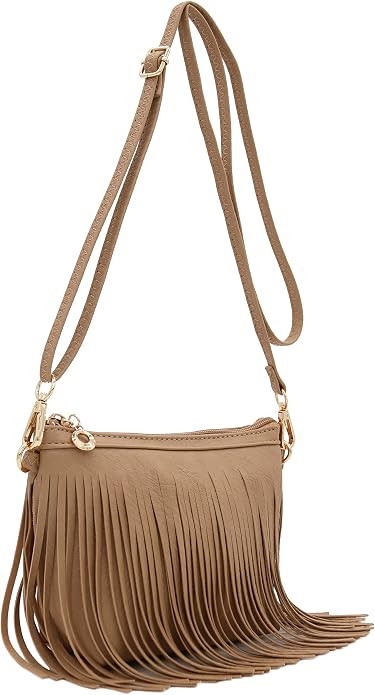 Small Fringe Crossbody Bag with Wrist Strap | Amazon (US)