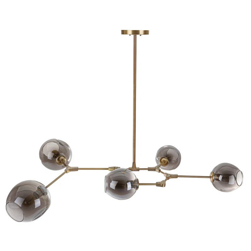 Rockton 5 - Light Sputnik Modern Linear Chandelier | Wayfair North America