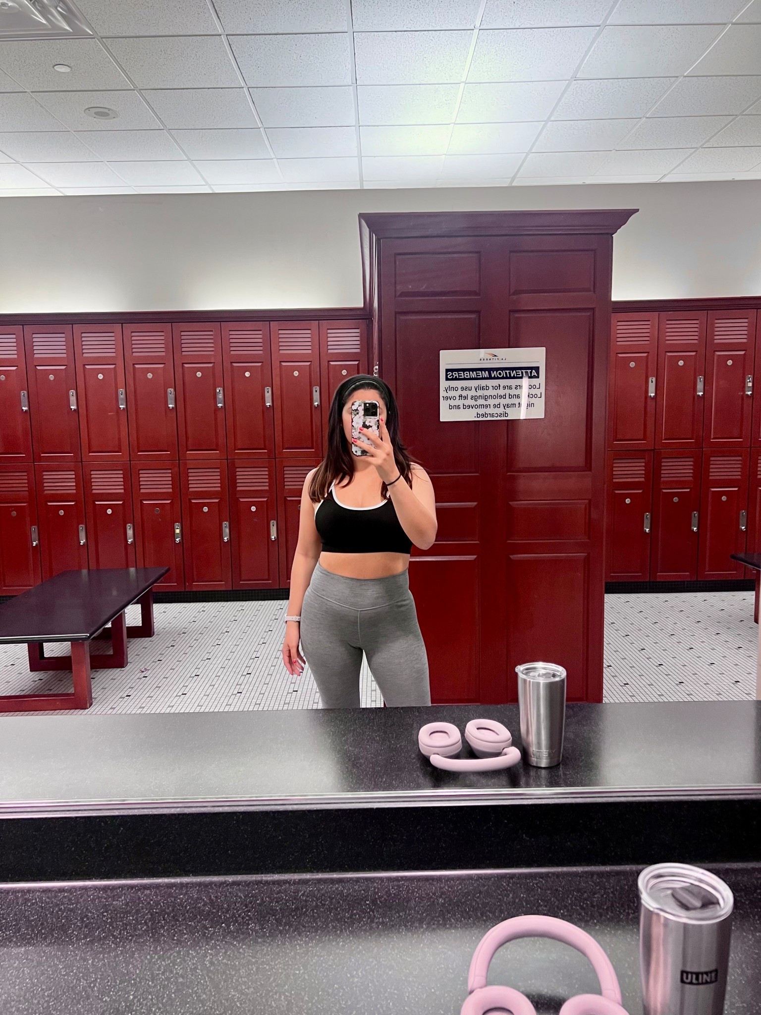Mix & match gym outfit - headband, Apple Watch slim band, sports bra, leggings, headphones, Yeti tumbler 

#LTKmomlife #LTKfitnessgoals #LTKActive