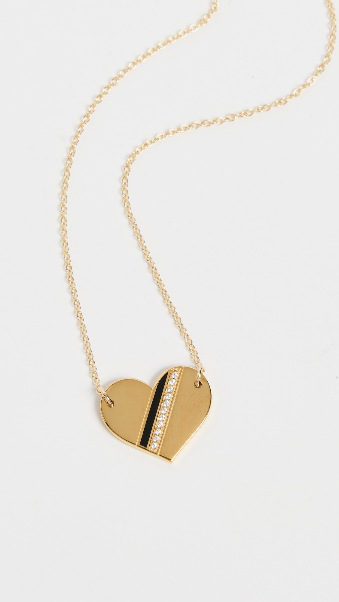 Heart Stripe Pendant Necklace | Shopbop