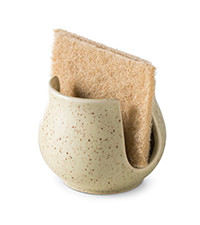 Ceramic Dish Sponge Holder, Sponge Caddy for Kitchen Sink Brush Organizer Scrub Dish Rack for Scr... | Amazon (US)