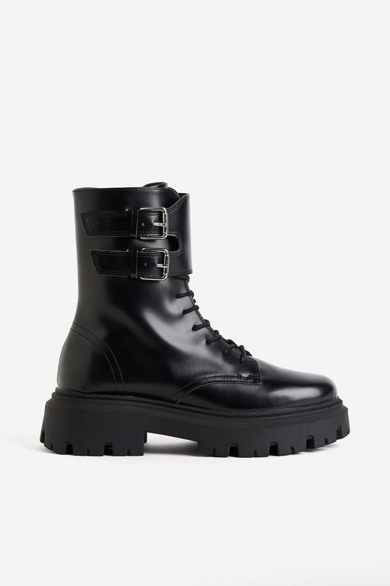 Lace-up Boots - Black - Ladies | H&M US | H&M (US + CA)