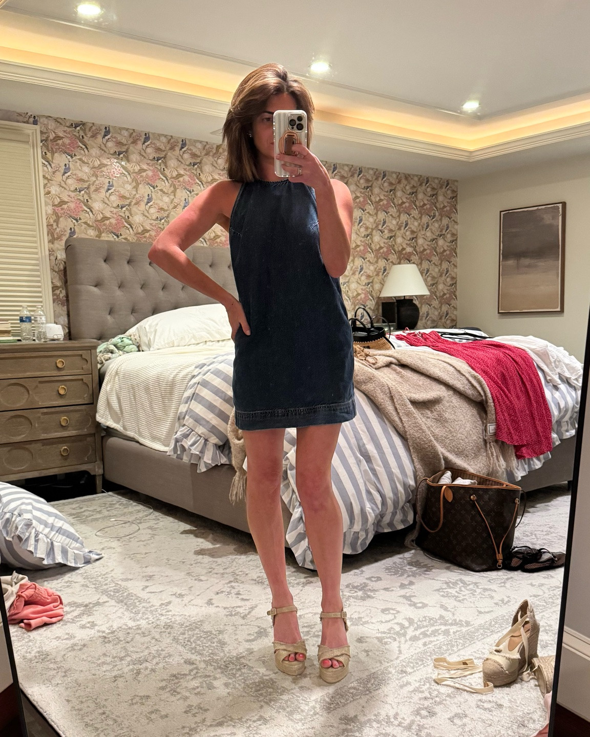 Reformation low open back high neck halter denim dress

#LTKdayinmylife #LTKSeasonal #LTKPetite
