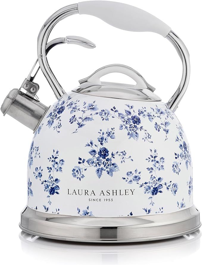 VQ Laura Ashley China Rose 3L Stainless Steel Tea Kettle Stovetop Whistling Teapot for Induction,... | Amazon (US)