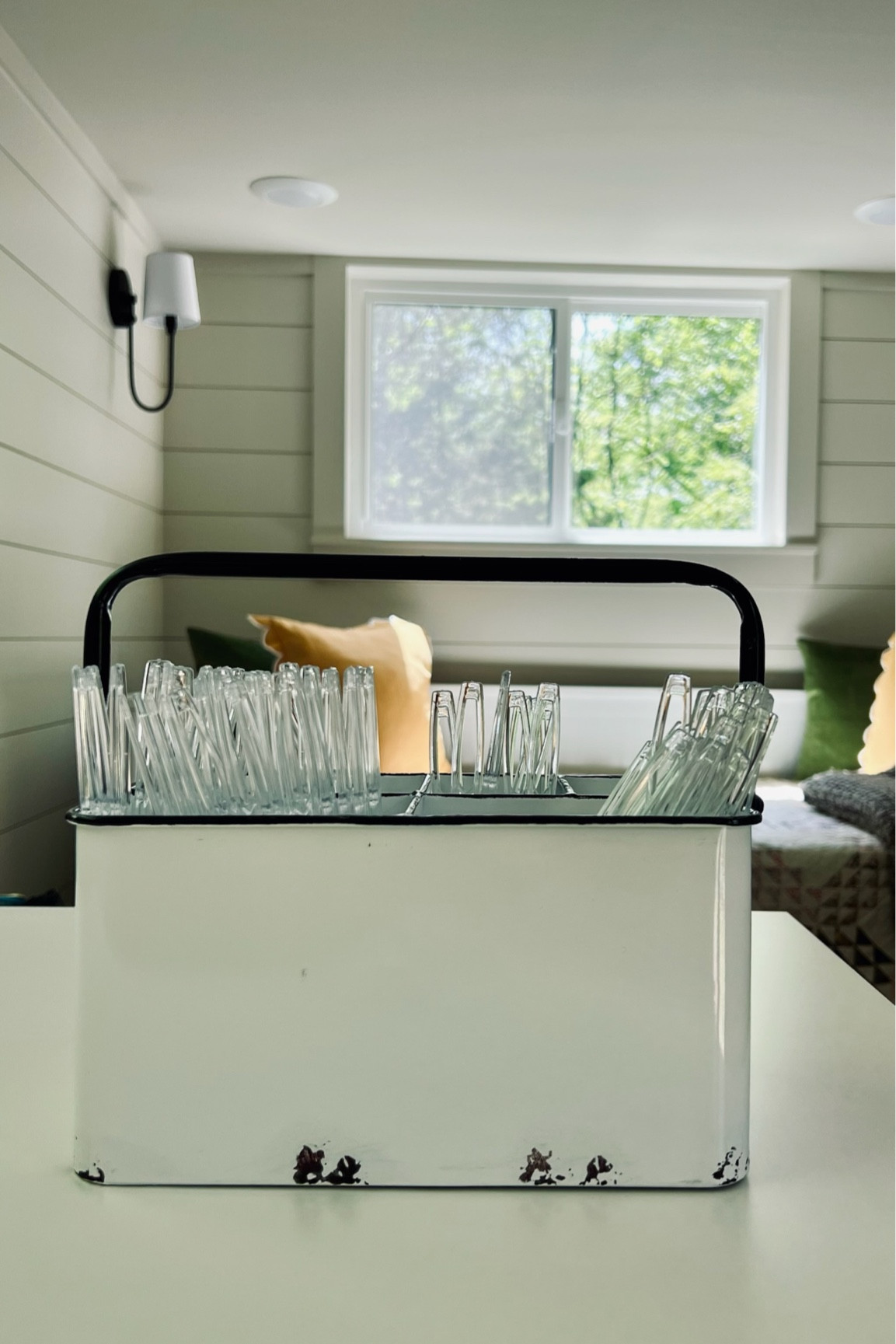 I love hosting, and when we’re hosting at the tiny house, we have found that the most practical way to keep our cutlery organized is by using this cute caddy. We don’t have the drawer space to have a utensil drawer, and we’re often eating outside, so keeping everything contained to this transportable caddy is far more practical than trying to find a fixed space in the tiny house to store forks and knives just so we can carry them outside when we want to use them.

Snag one now to make grilling season a tiny bit easier!

#summer #grillingseason #tinyhouse

#LTKSeasonal #LTKhome #LTKparties