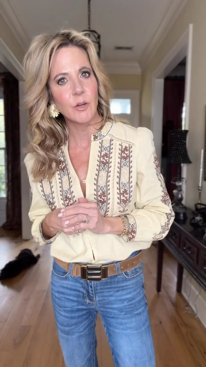 One of the most important things you can do in your style journey is to find your uniform. Find the ensemble that feels the most like you. That you feel the best in. Once you find your uniform, getting dressed gets sooooo much easier.

For me, it’s almost always a great top + jeans… and more often than not, flare jeans.

It’s simple, easy, and always feels pulled together without having to overthink it.

Having a few go-to combinations in your closet will save you time and less fret when getting dressed.

fashion over 50 | style over 50 | flare jeans outfit | everyday style for women over 50

#LTKstorytime #LTKootd #LTKOver40