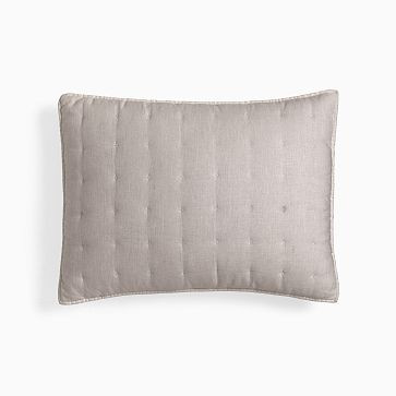 European Flax Linen Tack Stitch Shams | West Elm (US)