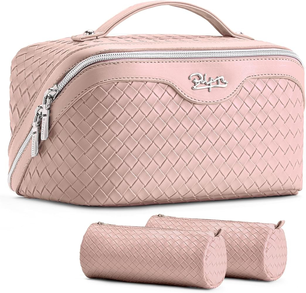 BOYATU Travel Makeup Bag Cosmetic Bags for Women: Large Capacity 3 Pcs Set Make up Bag with Compa... | Amazon (US)