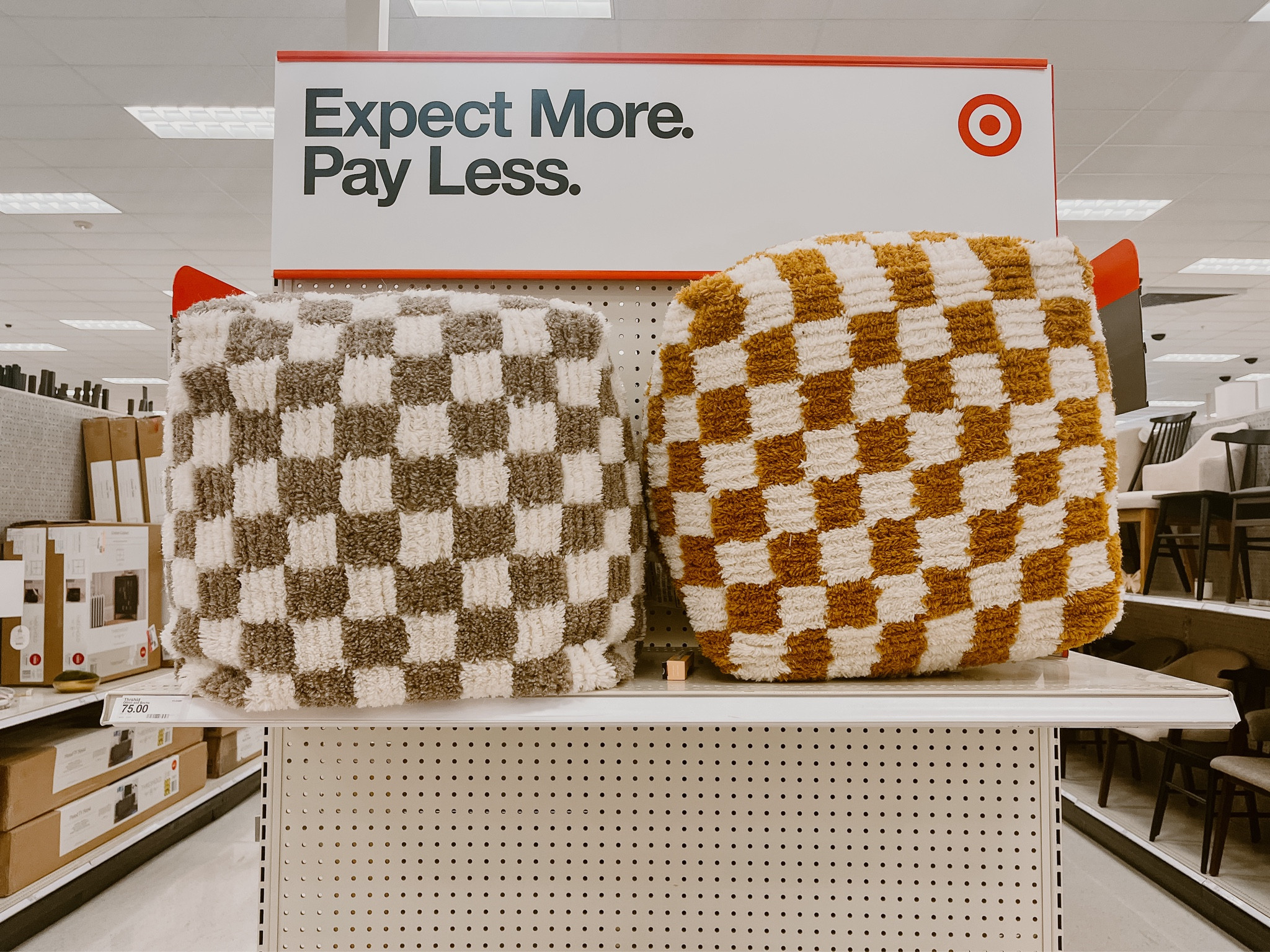 Checkerboard pouf! perfect for fall! 

#LTKHome #LTKFindsUnder100 #LTKSeasonal