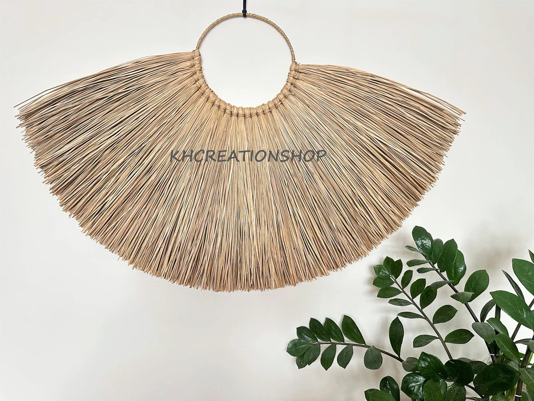 Natural Seagrass Wall Hanging Decor Raffia Wall Decor Boho - Etsy | Etsy (US)