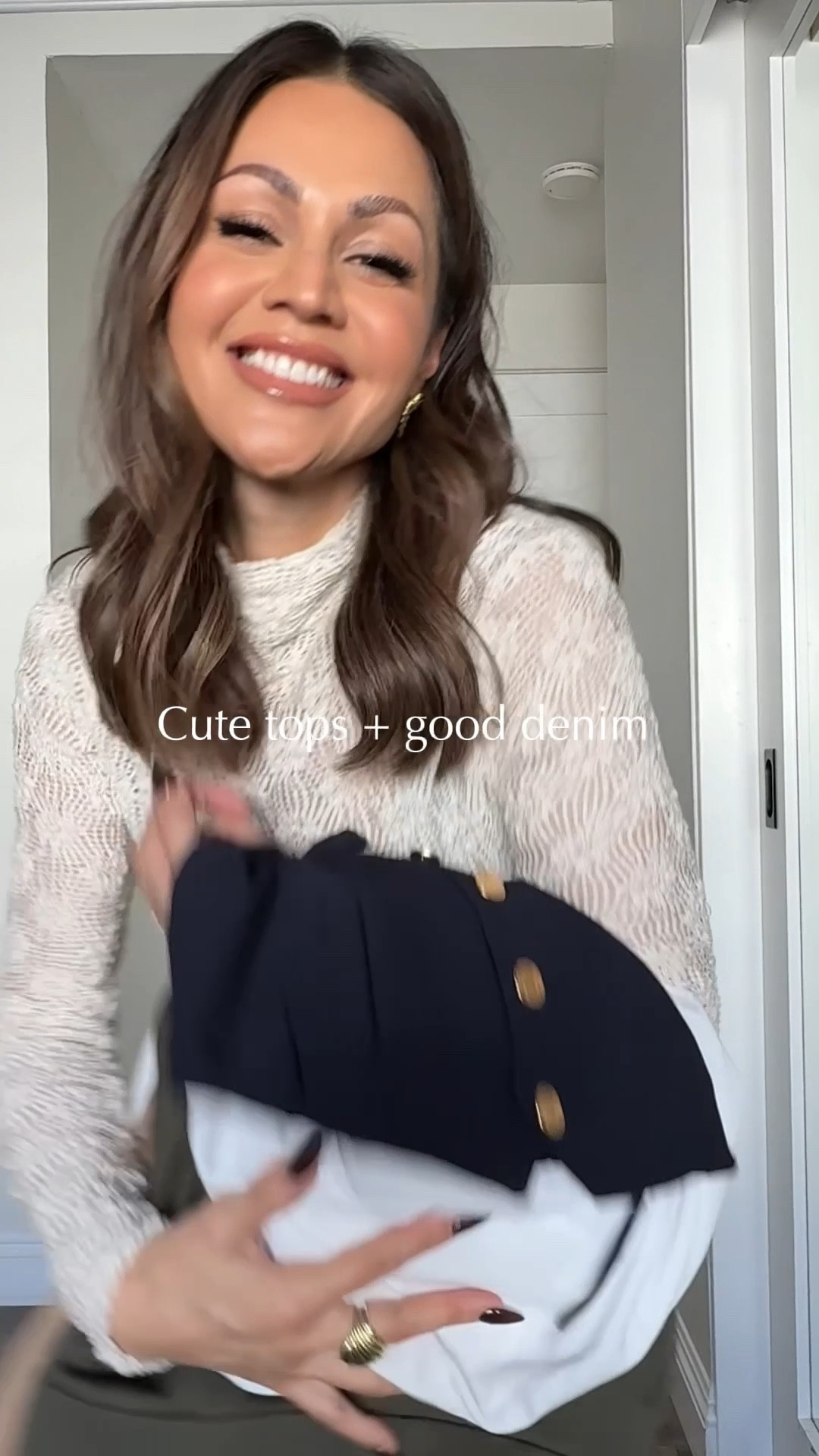 Cute tops + denim … but elevated 🤌🏻 @express 

#LTKValentine #LTKgrwm #LTKootd