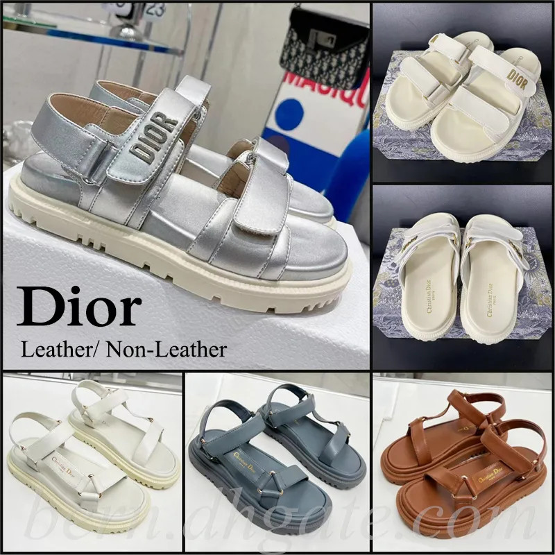 Di Or DUPE Leather And Non Leather Fashion Womens Sandals Slippers With Metal Buckle And Summer C... | DHGate