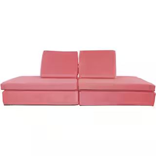 Critter Sitters Lil Lounger Kids Play Couch with 2-Foldable Base Cushions and 2-Triangular Pillows i | The Home Depot