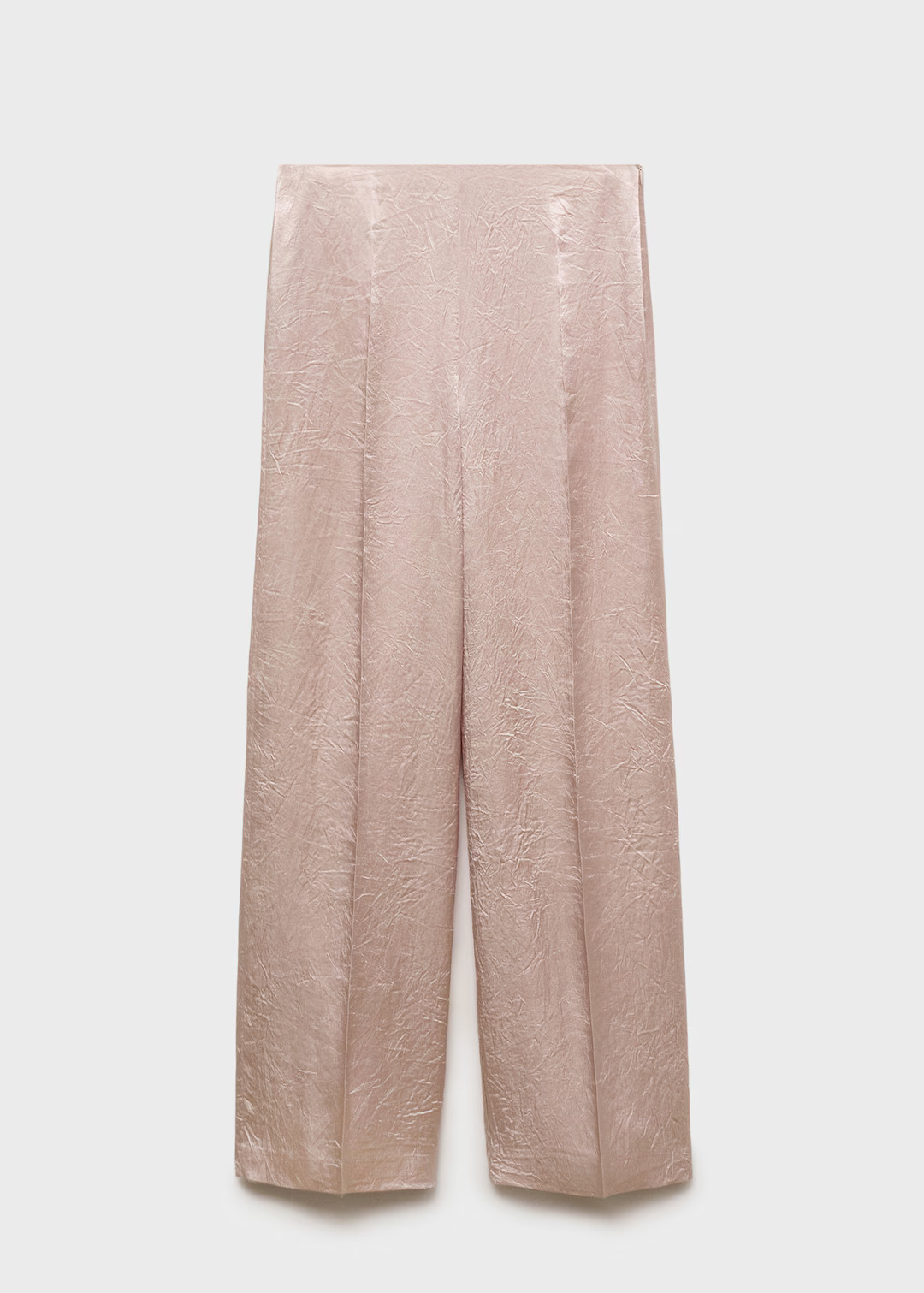 Satin crinkle-effect pants | Mango (US/MX/AU)