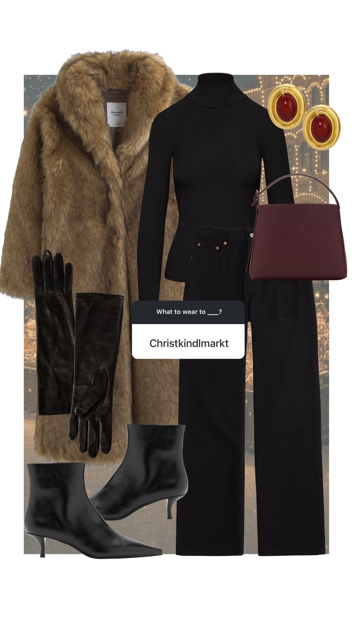 What to wear; to the Christkindlmarkt
#kathleenpost

Holiday outfit, holiday fashion, winter outfit, faux fur coat

#LTKHoliday #LTKCyberWeek #LTKSeasonal