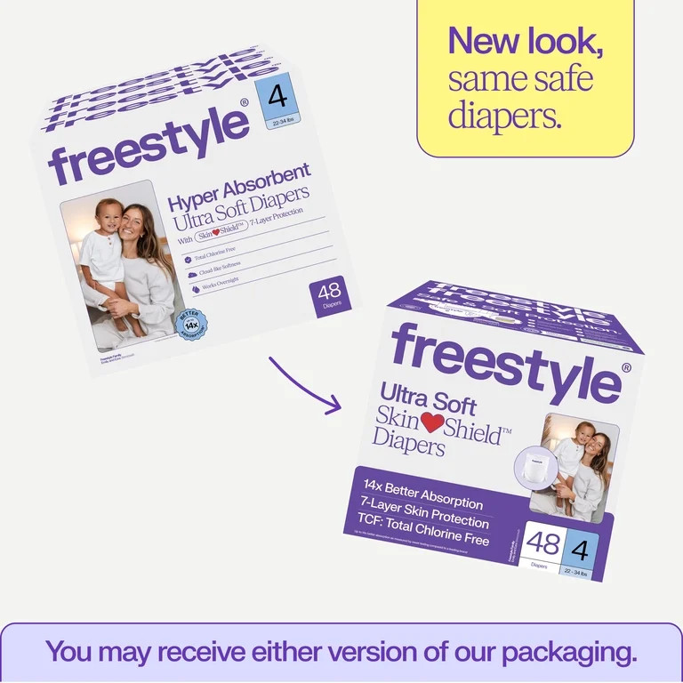 Up to 14x Better Absorption: Freestyle SkinShield™ diapers offer up to 14x better absorption as... | Walmart (US)