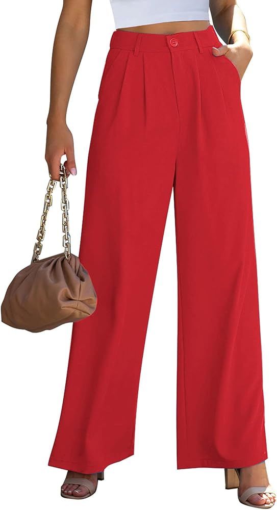 GRAPENT Wide Leg Pants for Women Work Business Casual High Waisted Dress Pants Flowy Trousers Off... | Amazon (US)