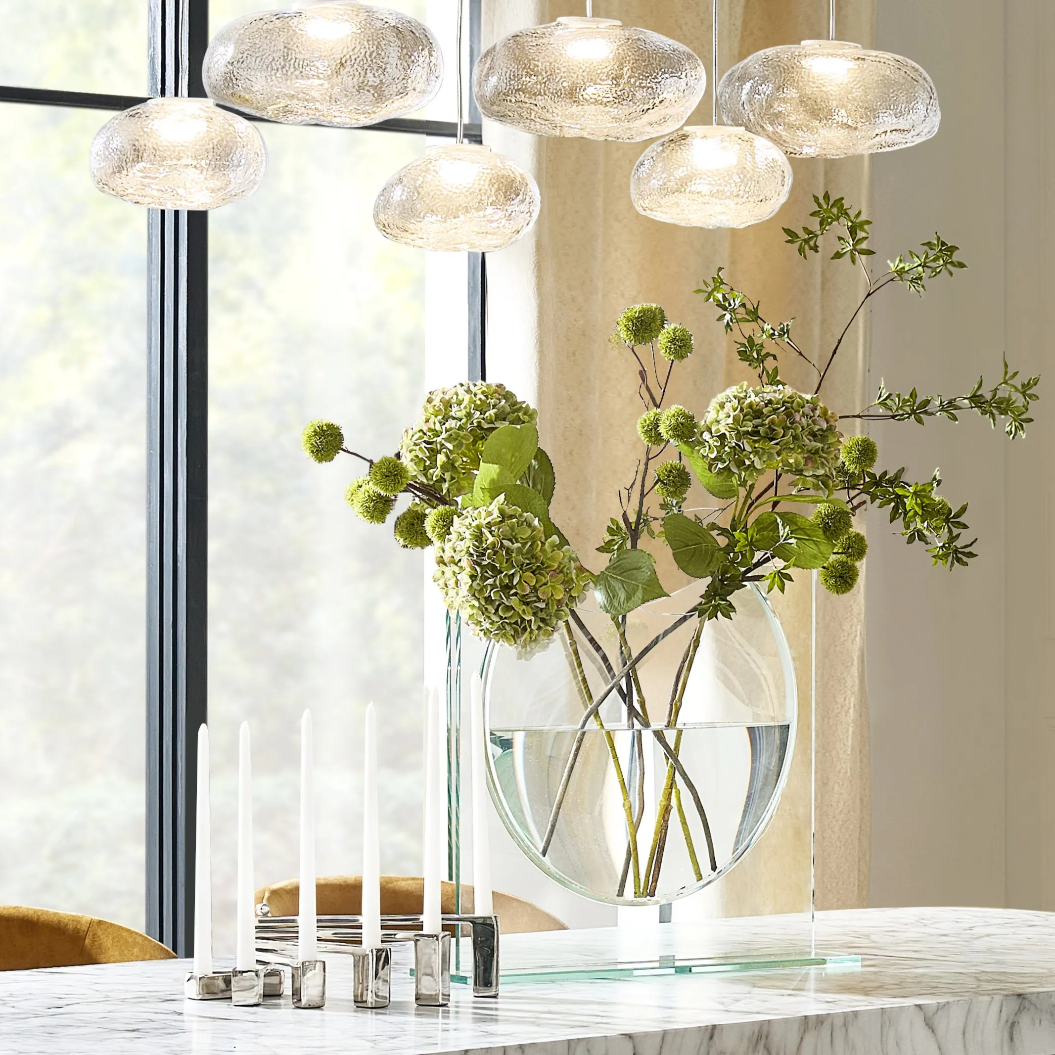 Best Seller - Ellipse Vase - Transparent - Thin Glass, Elliptical Shape, Futuristic Style, Flower Pot, Ornamental Jar, Decor Pot | Z Gallerie