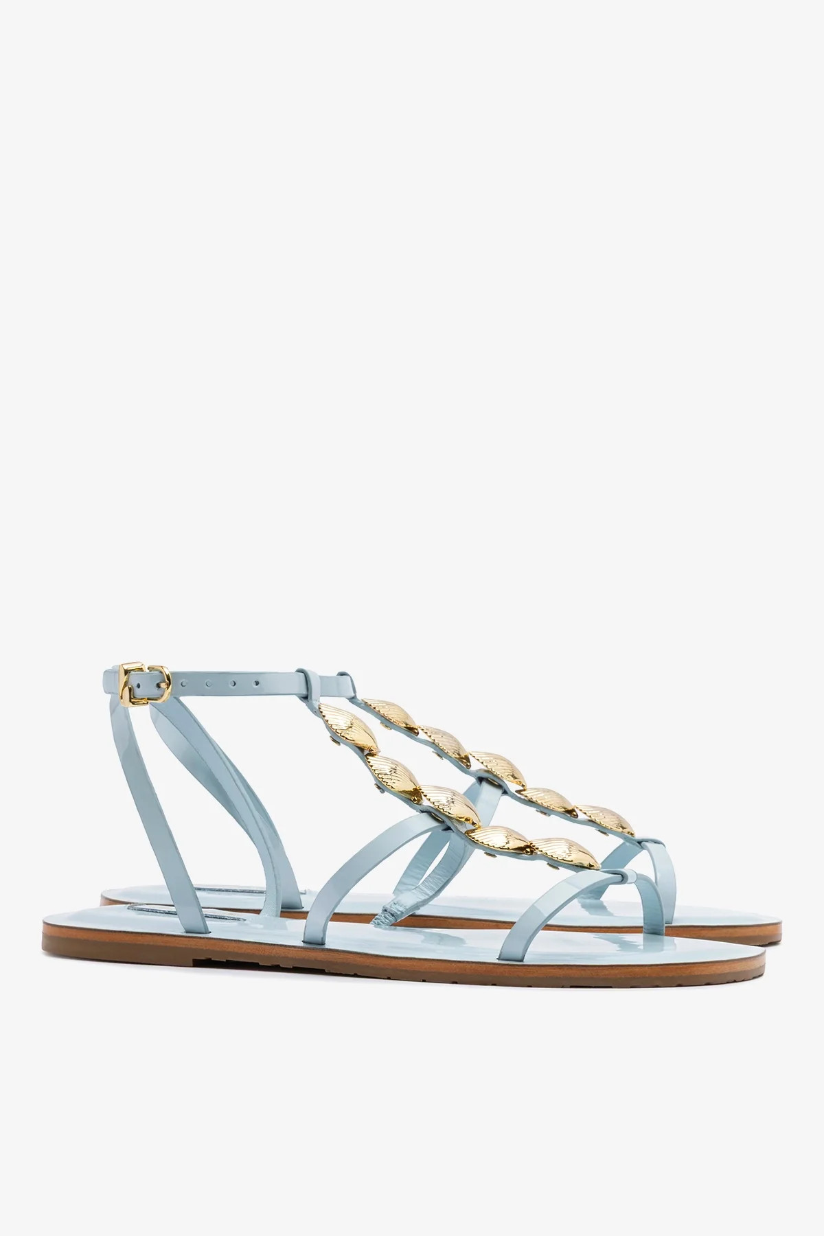 Coquile Flat Sandal Maya Patent Leather | Larroude