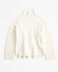 Cable Easy Funnel Neck Sweater | Abercrombie & Fitch (US)