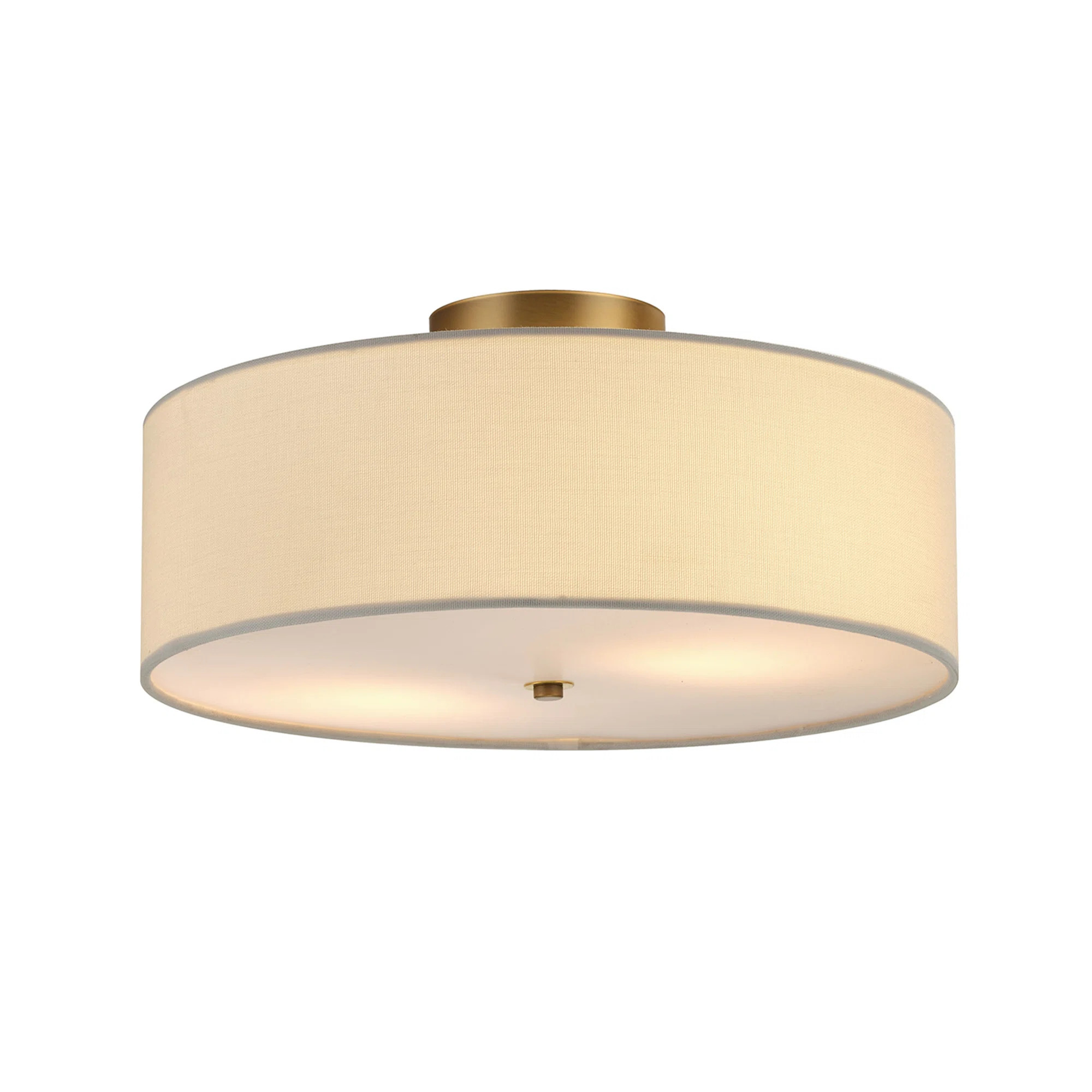 Ranan Linen Semi Flush Mount | Wayfair North America