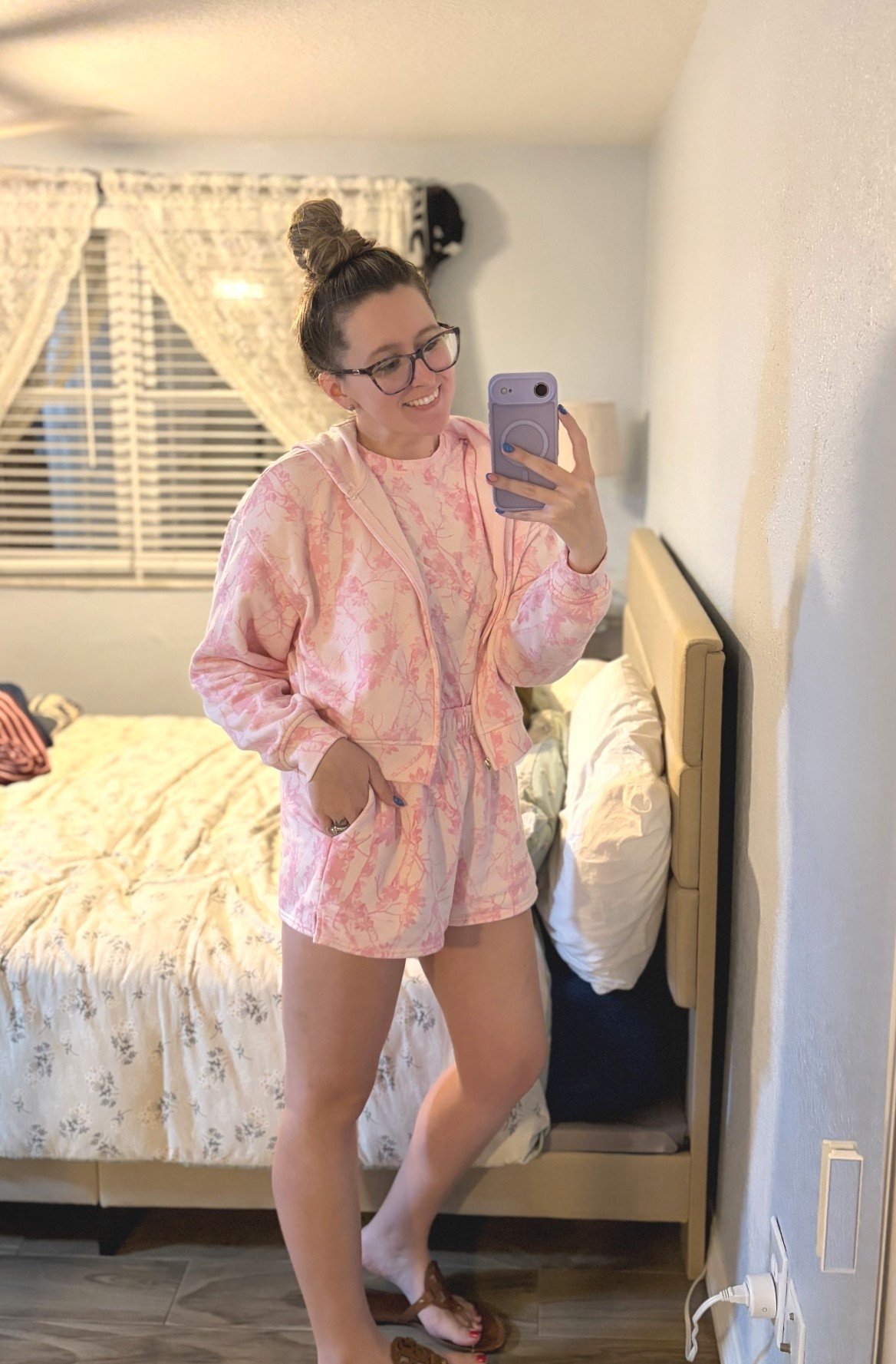 I finally found the super comfy viral pink camo set from Walmart! I’m wearing a small in the shorts, a medium in the hoodie and a large in the t-shirt. The t-shirt is cropped so I sized up for length. 

#LTKdayinmylife #LTKFindsUnder50 #LTKootd