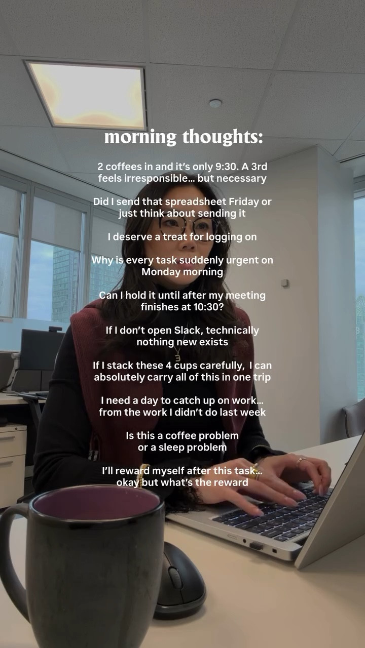 Morning thoughts at the office 💭  sharing my workwear capsule basics below

#corporategirl #womeninstem #workwear #classygirls #worklife