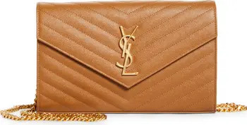 Large Monogram Quilted Leather Wallet on a Chain | Nordstrom