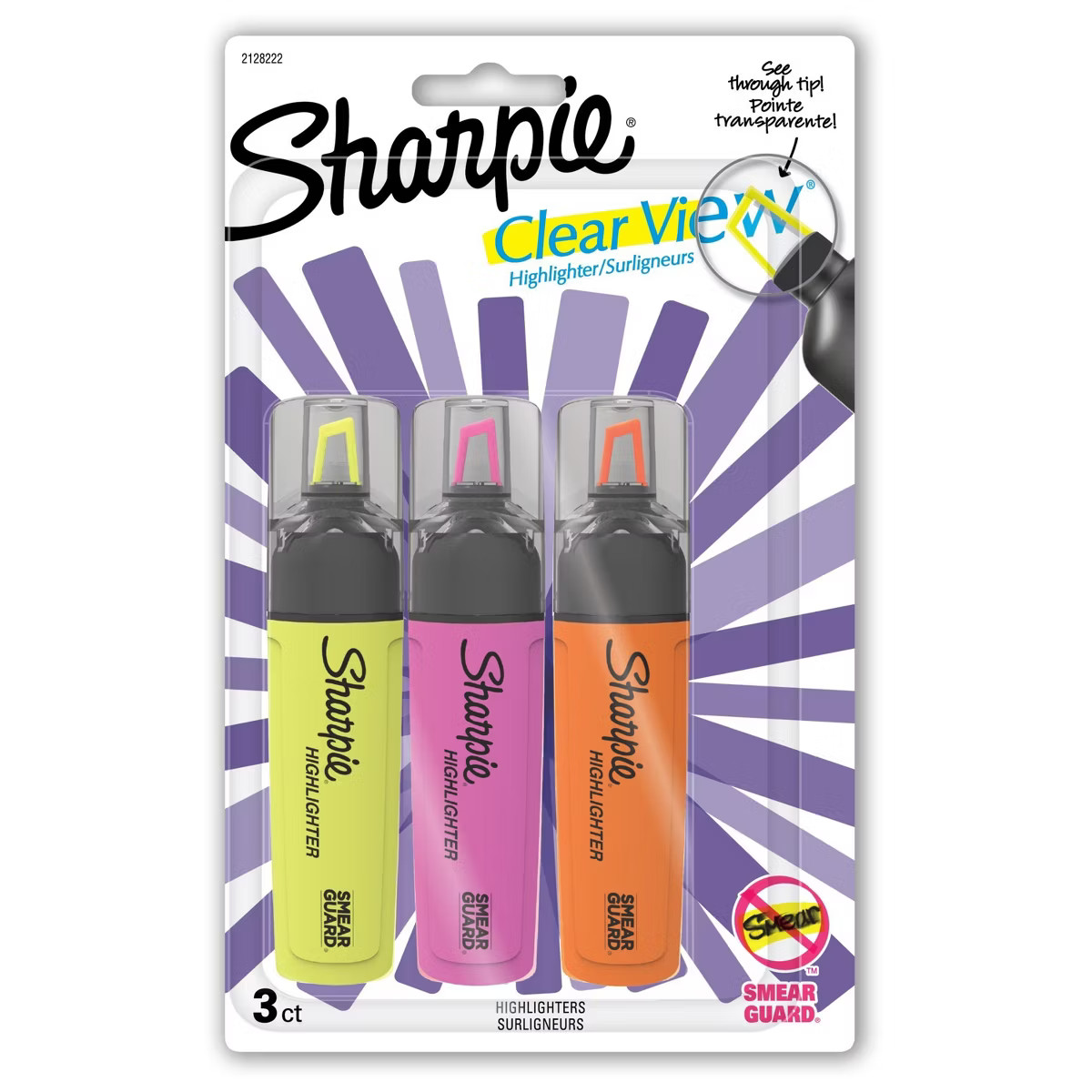 Sharpie Clear View 3pk Highlighters Chisel Tip Multicolored: Quick Drying Markers for School Supp... | Target