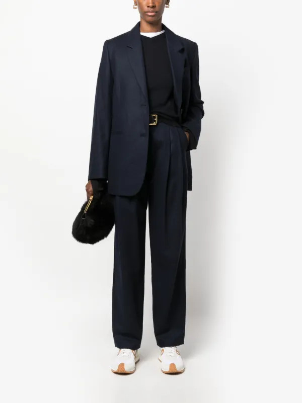 single-breasted wool-blend blazer | Farfetch Global