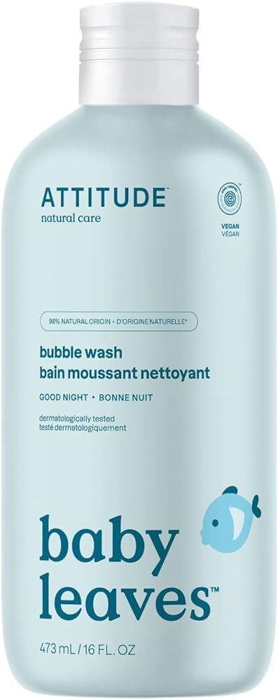 ATTITUDE Bubble Body Wash for Baby, EWG Verified, Dermatologically Tested, Plant and Mineral-Base... | Amazon (US)