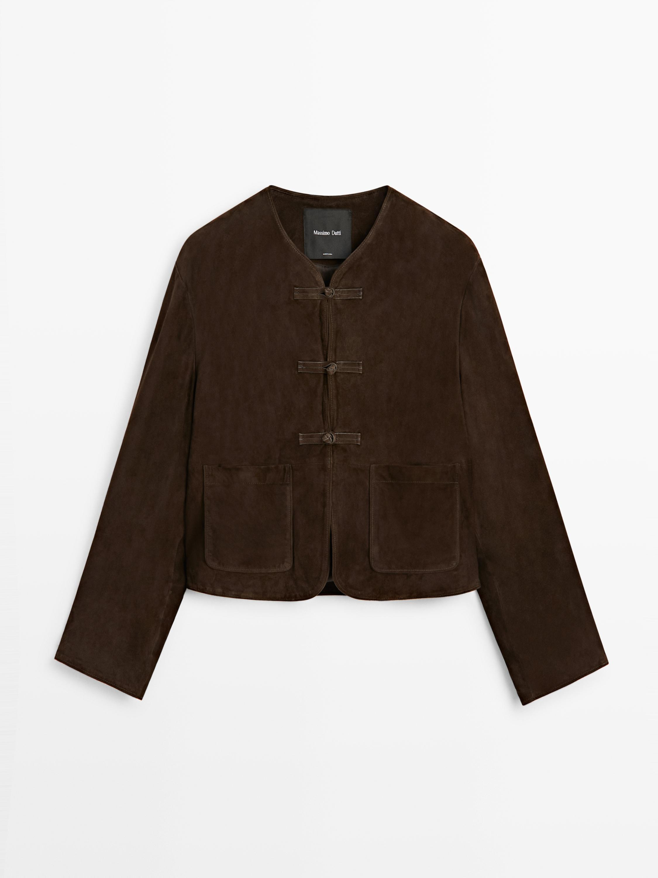 Short suede leather jacket | Massimo Dutti UK