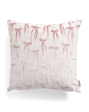 20x20 Burnout Cassidy Bows Pillow | Marshalls