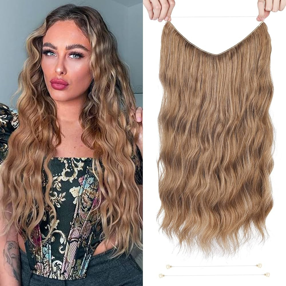 YOGFIT Wreathband Hair Extensions 2 Ways Adjustable Headband Size Curly Wavy Wigs Invisible Secre... | Amazon (US)