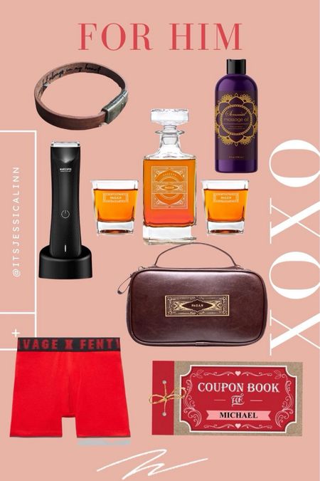 Valentine’s Day gifts for him
Valentines Day gifts for husband
Valentine’s Day gifts for boyfriends 
Gifts for men
Manscaped shaver
Personalized leather bracelet 
Sensual Massage oil
Custom whiskey decanter and glasses
Leather toiletry bag monogrammed
Love coupon book
Red boxers

Follow my shop @linnstyleblog on the @shop.LTK app to shop this post and get my exclusive app-only content!

#liketkit 
@shop.ltk
https://liketk.it/3uUWl

Follow my shop @linnstyleblog on the @shop.LTK app to shop this post and get my exclusive app-only content!

#liketkit #LTKGiftGuide #LTKmens #LTKmens #LTKfamily #LTKGiftGuide
@shop.ltk
https://liketk.it/4rRdZ


#LTKmens #LTKMostLoved #LTKGiftGuide