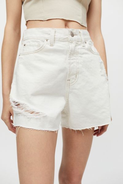 BDG A-Line Denim Cutoff Short – White Denim | Urban Outfitters (US and RoW)