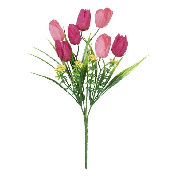 13.5" Artificial Silk Pink Tulip Spring Pick, for Indoor Use, by Mainstays | Walmart (US)