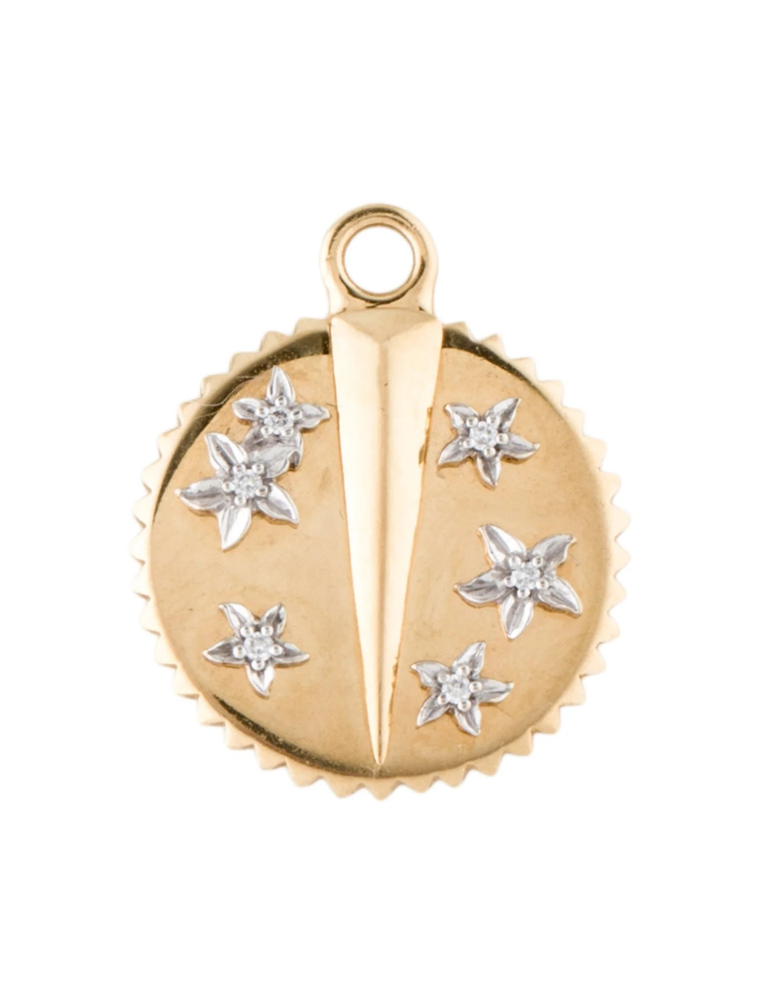 18K Diamond 'Resilience' Baby Medallion Charm | The RealReal
