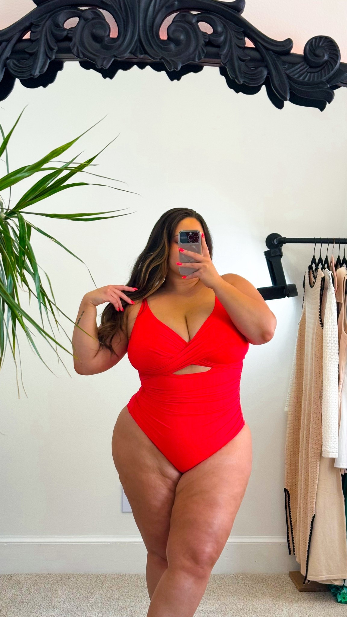 Swimsuit WITH BUILT IN SHAPEWEAR 

my sizing: 5’2” / 14-16 / 38J 
Wearing an XXL

Perfect fit, plenty of room in the bust, flattering ruching in the waistline, med/full adjustable coverage on booty. 

#onepiece #swimsuit #shapewear #momswimsuit #largechest #ltkcurves #summer 

#LTKStyleTip #LTKSwim #LTKMidsize