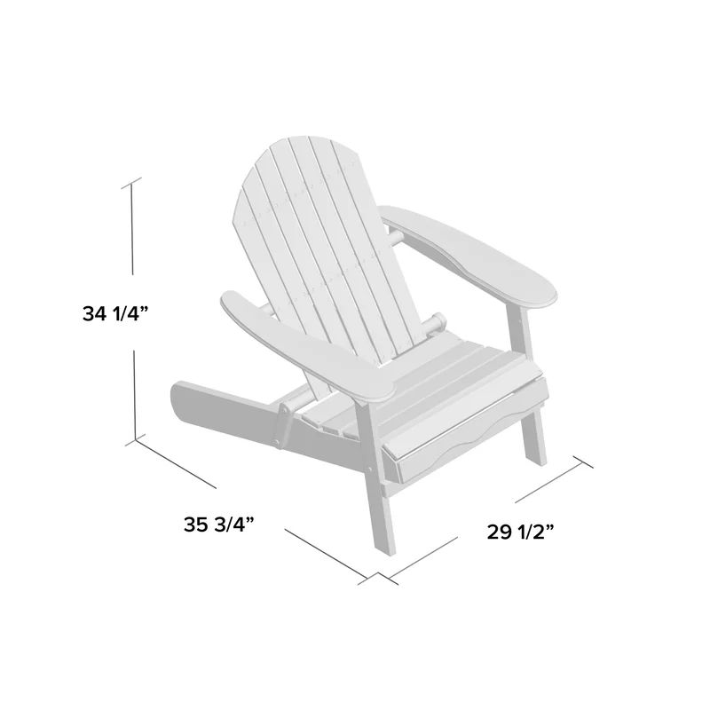 Tremper Solid Wood Folding Adirondack Chair | Wayfair North America