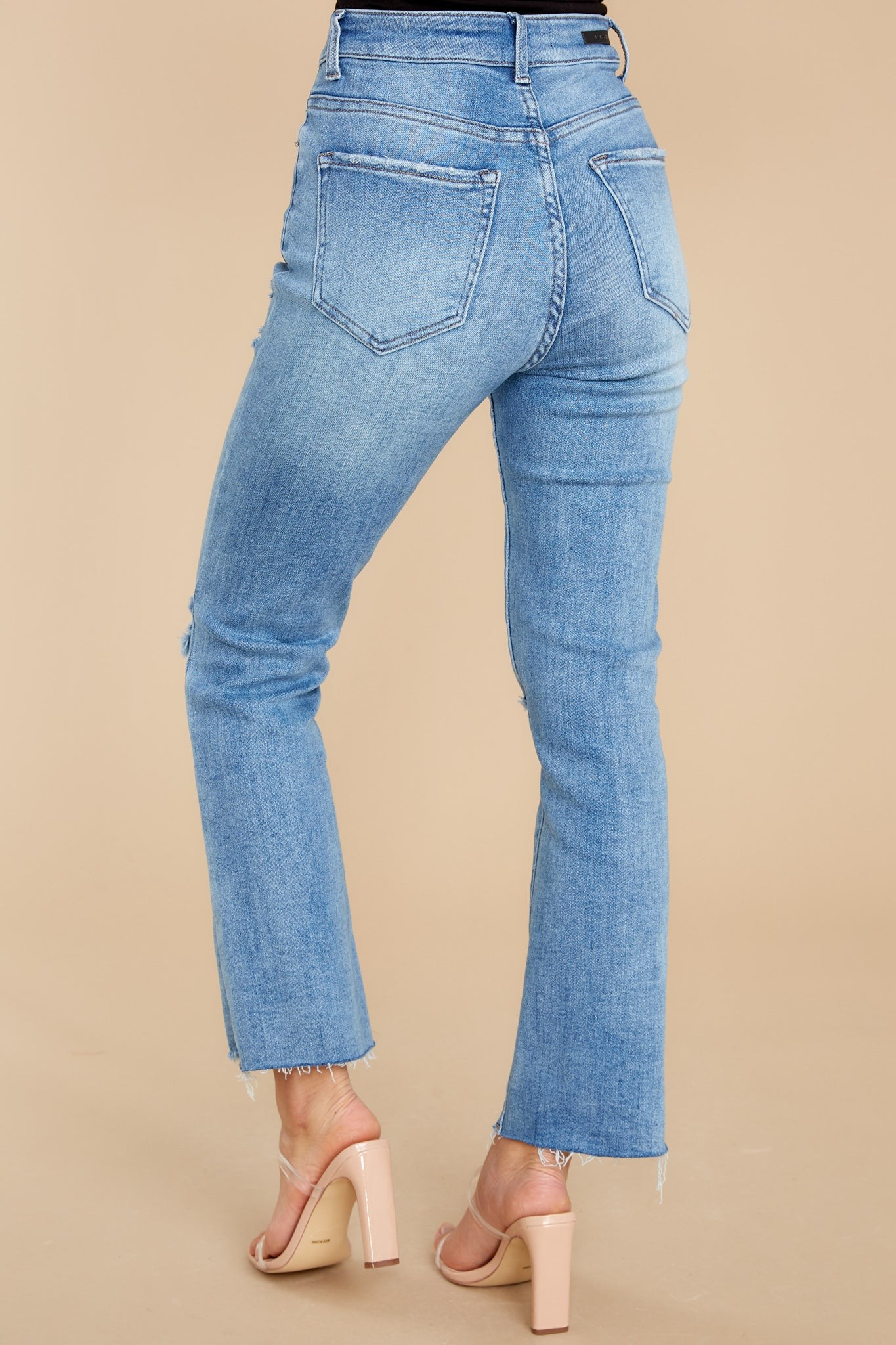 Too Busy Slaying Light Wash Straight Jeans | Red Dress 