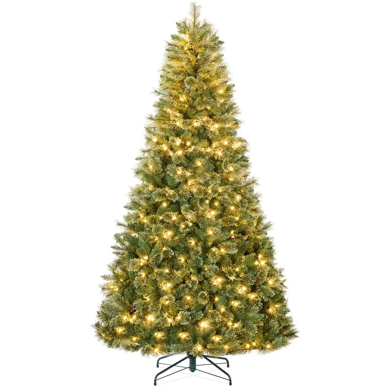 Best Choice Products 6ft Pre-Lit Cashmere Christmas Tree Holiday Decor w/ Cordless Connection, 2-... | Walmart (US)