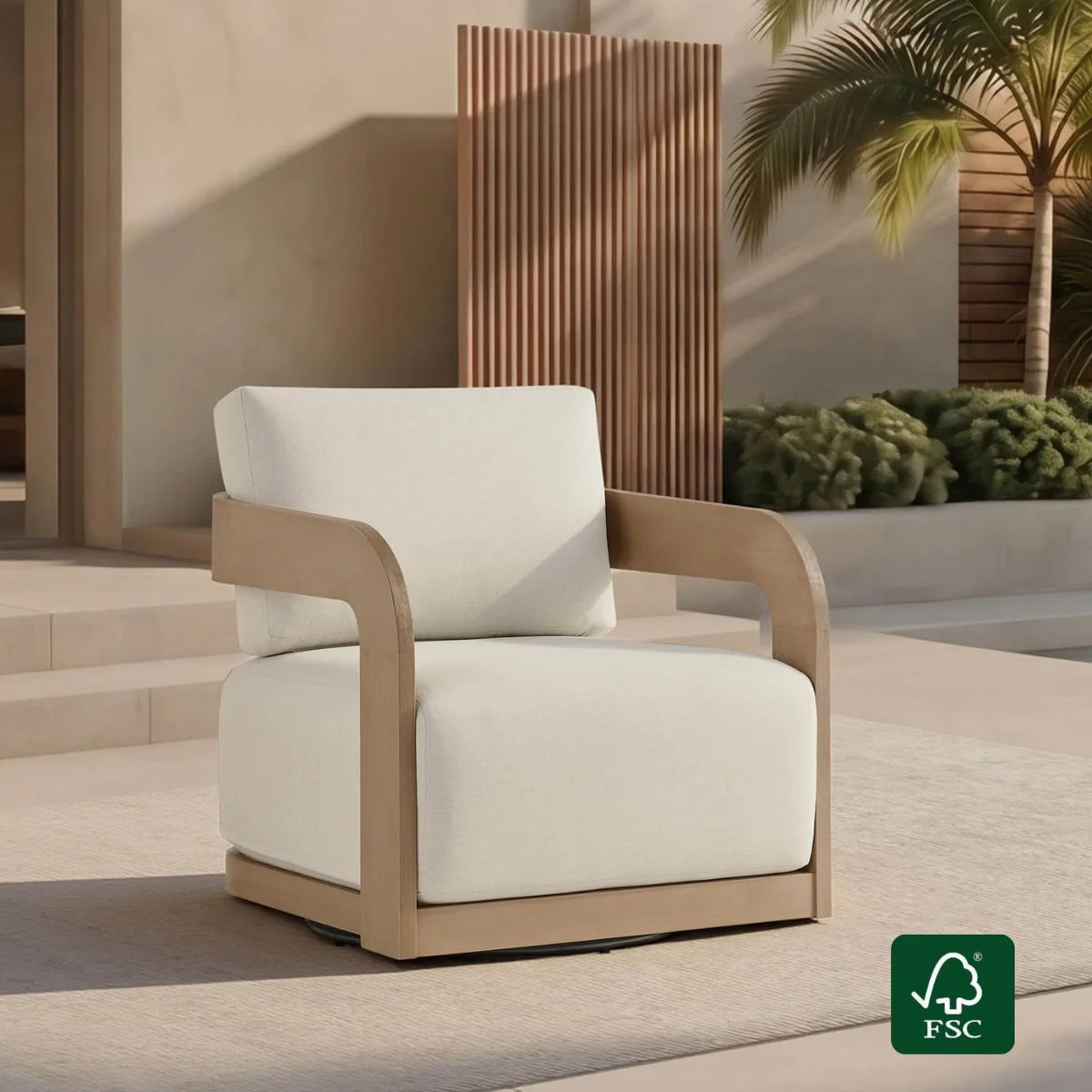 Emberly Swivel Chair | Outdoor Comfort Lounge | Chita
