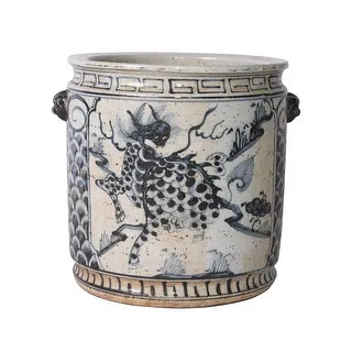 Blue and White Kylin Orchid Pot - 9x9x9.5 | Bed Bath & Beyond