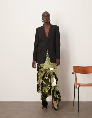 ARRANGE wavy linear embellished square hem maxi skirt | ASOS | ASOS (Global)