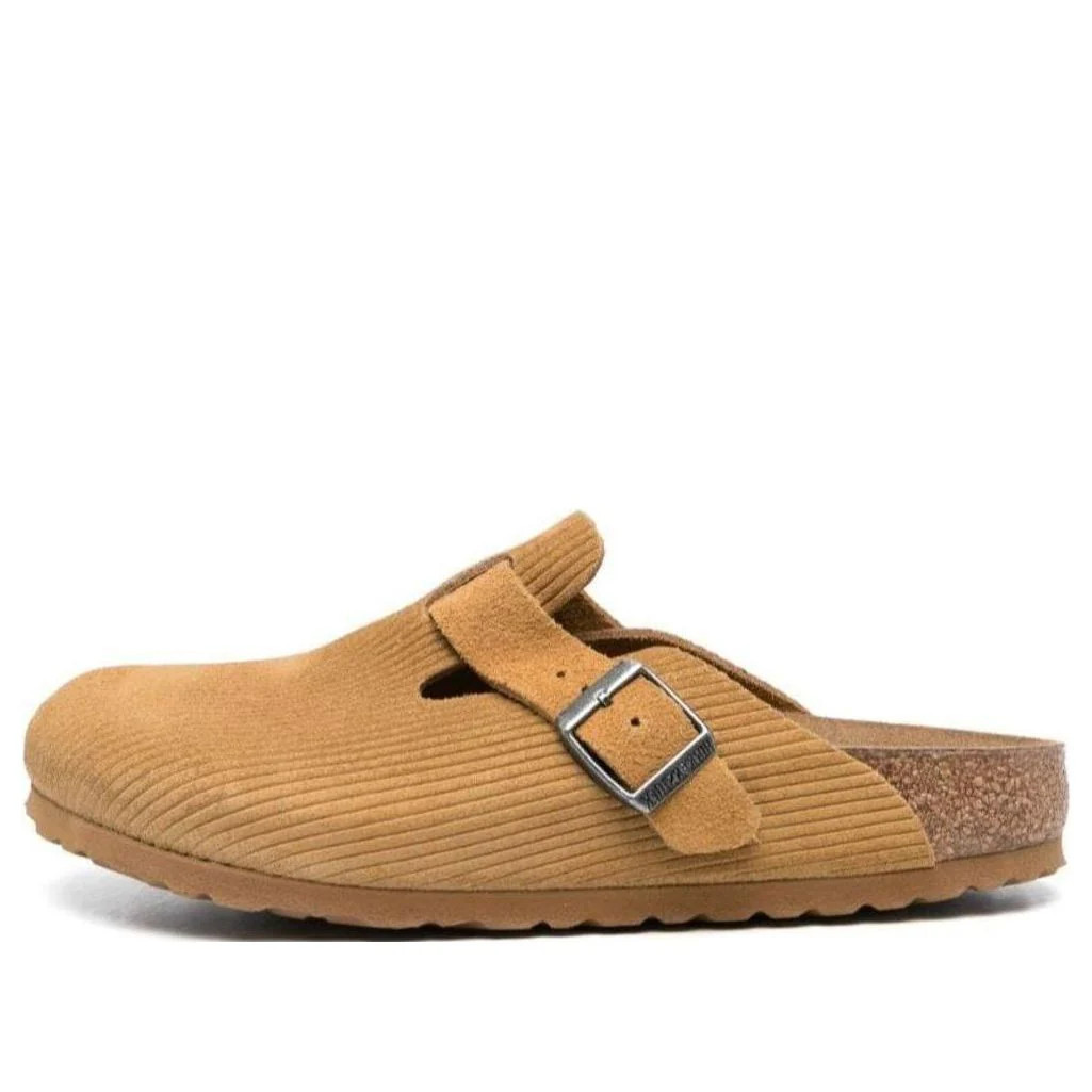 Birkenstock Boston Suede Embossed Narrow Fit 'Butterscotch Brown' 1025668 | KICKS CREW