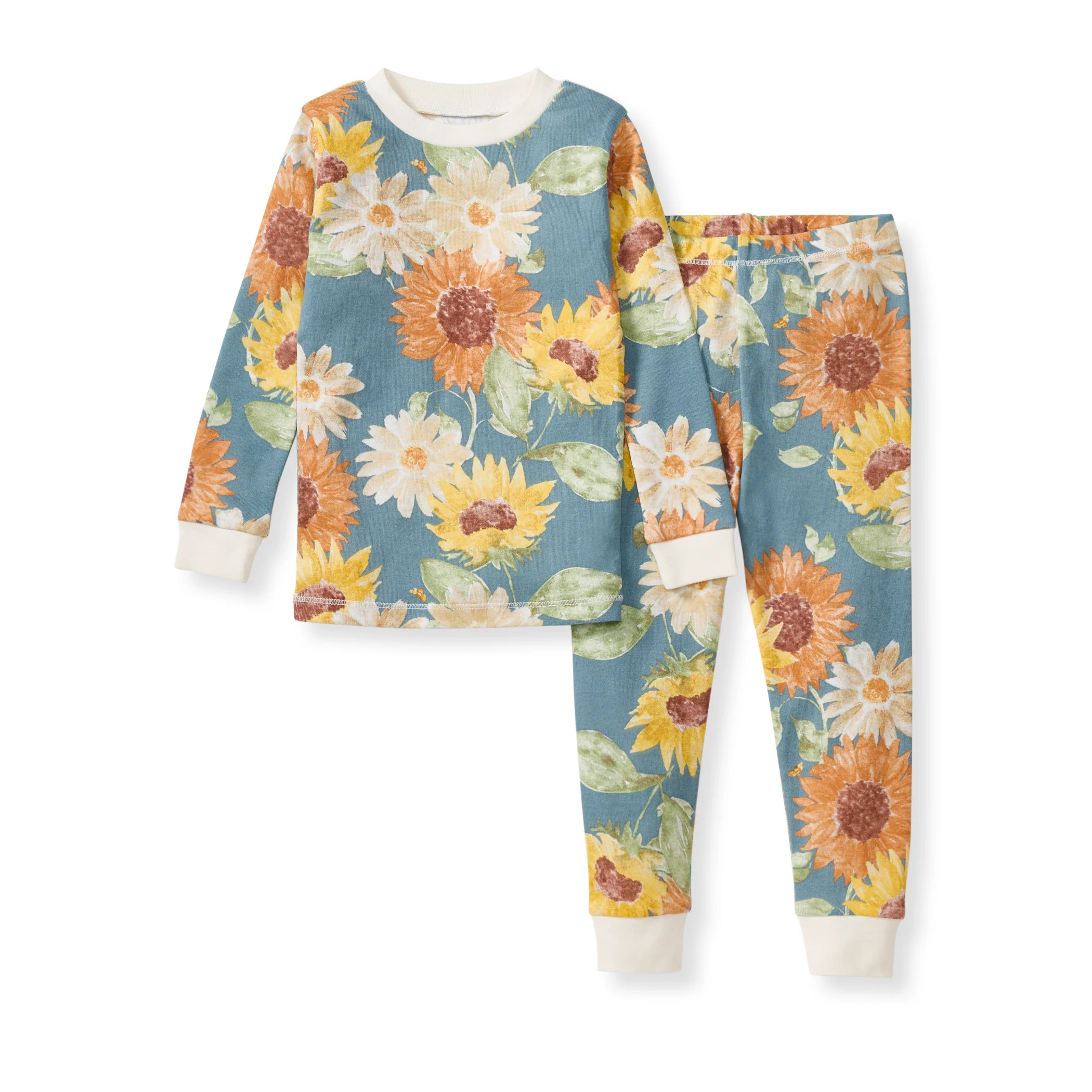 Sunflowers Organic Two-Piece Pajamas | Burts Bees Baby