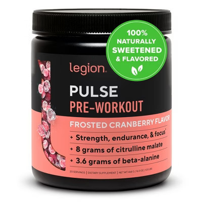 Legion Pulse Pre Workout w/ Caffeine for Energy, Frosted Cranberry, 20 Servings | Target