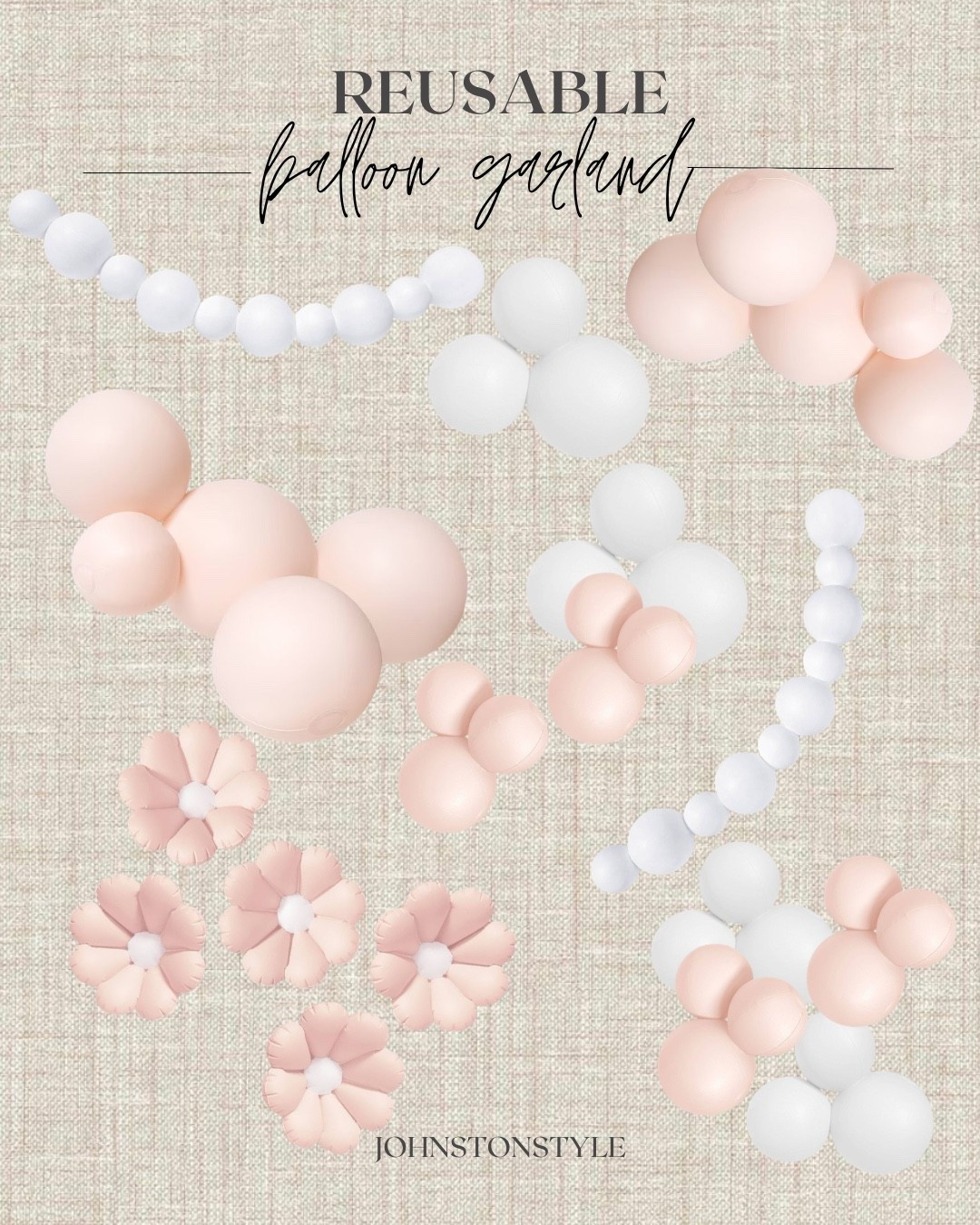 Check out these gorgeous REUSABLE BALLOON GARLANDS! Easy, variety of colors, just mix + match your style to get your desired pattern 🤍

Balloons/ Wedding/ Bridal Shower/ Baby Shower/ Birthday/ Easter/ 

#LTKHome #LTKWedding
